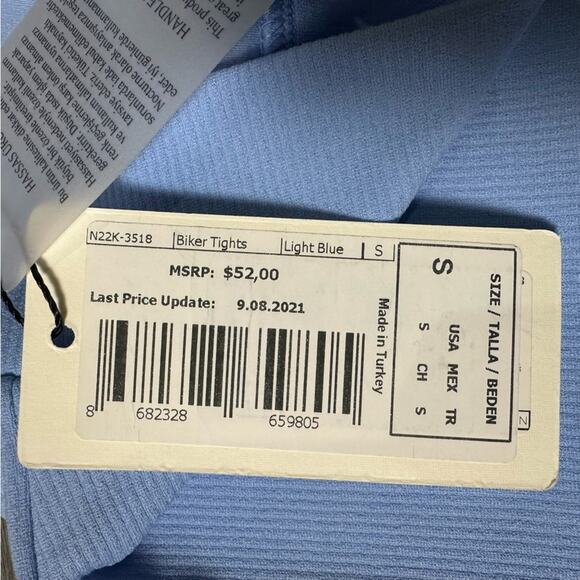 Nocturne Light Blue Biker Tights Shorts NEW - Picture 4 of 5